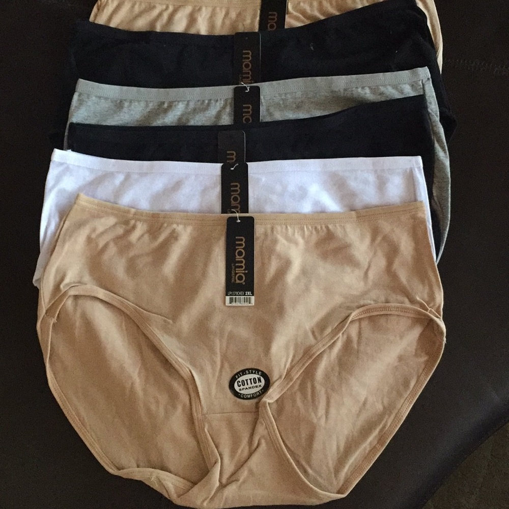 Mamia cotton spandex panties 6 pack
